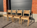 Picture of Set of four dining chairs with woven cane