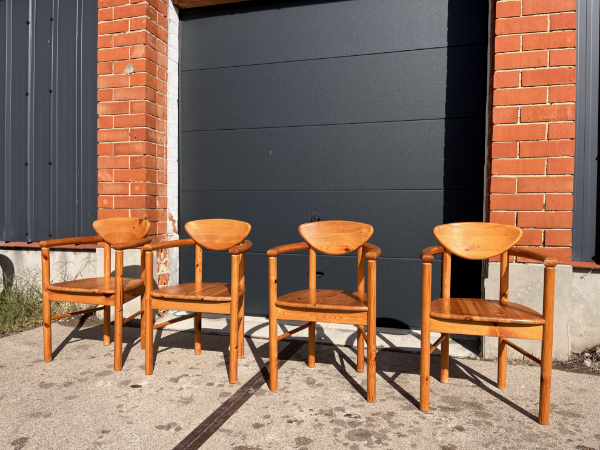 Picture of Set of four solid pine chairs