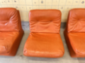 Picture of Set of three cognac skai lounge chairs