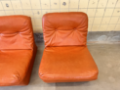 Picture of Set of three cognac skai lounge chairs