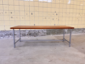 Picture of Vintage wooden coffee table with chrome base