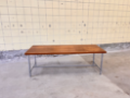 Picture of Vintage wooden coffee table with chrome base