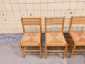 Picture of Set of four Beechwood dining chairs with woven seats