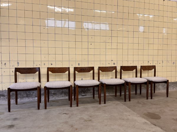 Picture of Set of six Scandinavian Wengé dining chairs