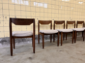 Picture of Set of six Scandinavian Wengé dining chairs
