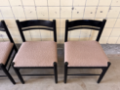Picture of Set of six black-stained dining chairs