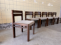 Picture of Set of Six Brutalist Dining Chairs by Lübke