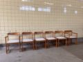 Picture of Set of Six Brutalist Dining Chairs in Pine