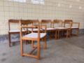 Picture of Set of Six Brutalist Dining Chairs in Pine