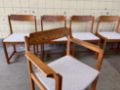 Picture of Set of Six Brutalist Dining Chairs in Pine