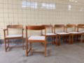 Picture of Set of Six Brutalist Dining Chairs in Pine